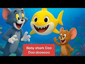Baby Shark 🦈 with tom and jerry| Funny Cartoon & Nursery Rhyme for Kids