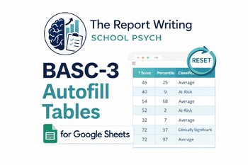 BASC-3 Report Tables with Automatic Classification   Reset Button | Google Sheet