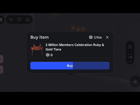 HURRY! Get this 2 Million Members Celebration Ruby & Gold Tiara in Coded Clothing Mall