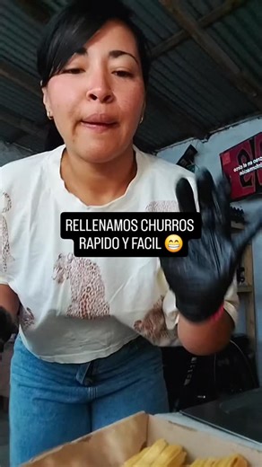 Buen dia emprendedores 😁 asi rellenamos los churros facil y rapido 🫡🫡 #churros #rellenar #emprenderconpropósito #viralreels | Lulu Pastel