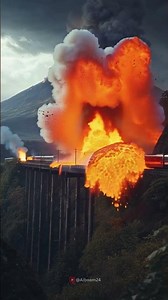 Train Trapped as Volcano Erupts in Full Fury