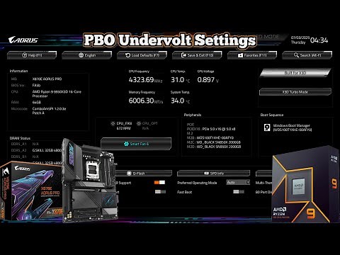 Ryzen 9 9950X3D Undervolt Bios Settings | Gigabyte Aorus Pro X870E