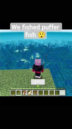 I fished puffer fish #minecraft #viralvideo