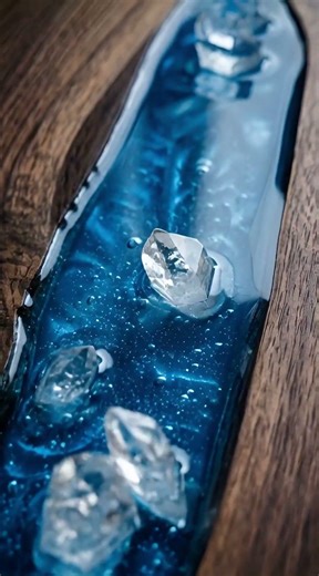 From Wood & Crystals to a Stunning Blue Resin River Table | Satisfying Transformation