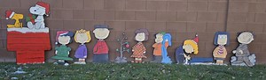 Handmade Peanuts Christmas Gang Yard Art: Peppermint Patty, Schroeder, Sally, Pig Pen - Etsy