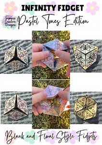 Infinity Fidget Toy – Printable Paper Craft (Flowers, Butterflies & Blank Design