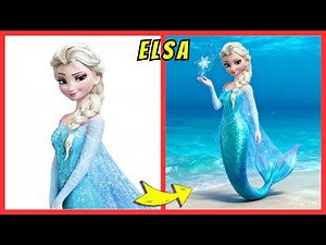 🧜‍♀️ Frozen Characters Reimagined as Fantasy Mermaids – Creative Transformation❄️🌊☃️