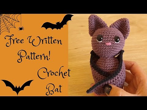 Crochet Bat Step By Step Tutorial, How To Crochet A Bat, Crochet Halloween Pattern