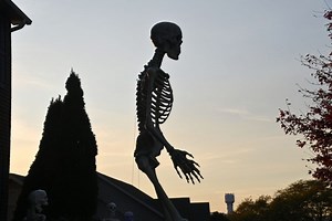 Home Depot teases 12-foot skeleton, new ‘companion’ 7 months before Halloween