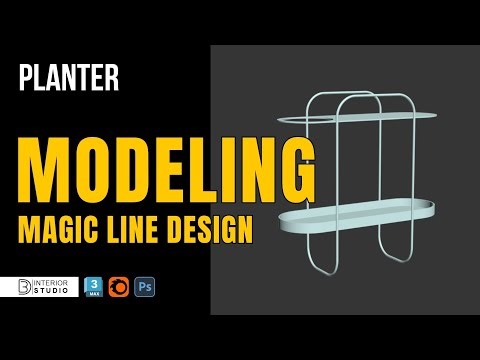 Single Line Planter Modeling in 3ds Max | Magic Line Design 🔥