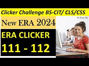 Clicker Challenge 111-112 || 2023-24 || BS-CIT || era clicker 111 and 112