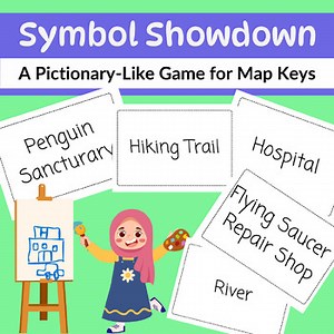 Symbol Showdown: A Pictionary (tm) Like Game for Maps & Geography