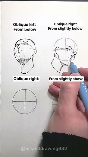 How to draw faces in different angles Draw Faces from Several Directions #shorts