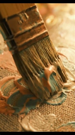 Retro Paint Brush Stroke ASMR 🎨 Satisfying Acrylic Texture | Oddly Satisfying Art#youtubeshorts#asmr