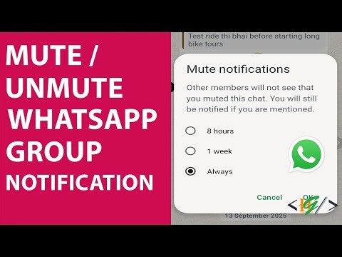 How to Mute or Unmute Group Notifications on WhatsApp
