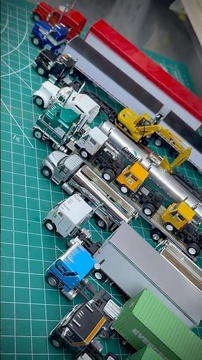 Some footage of my 1:87 HO Scale Semi truck collection.