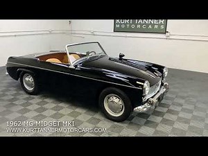 1962 MG MIDGET MK1 ROADSTER. BLACK WITH BISCUIT TRIM, BLACK TOP.