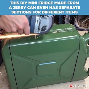 1.2M views · 12K reactions | This DIY mini fridge made from a Jerry can even has separate sections for different items via https://bit.ly/2Jh3Ik5 : Well Done Tips | Interesting Engineering | Facebook