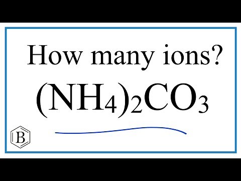 Number of Ions in (NH4)2CO3 : Ammonium carbonate