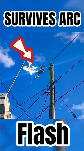 Lineman Arc Flash: Watch High Voltage Short Circuit During Switch Operation | shorts