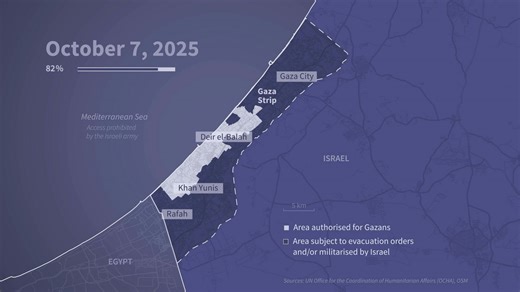 ANIMATED MAP: the Gaza Strip since March 2025