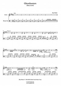 Ghostbusters (Easy Level) (Ray Parker) - Drums Sheet Music