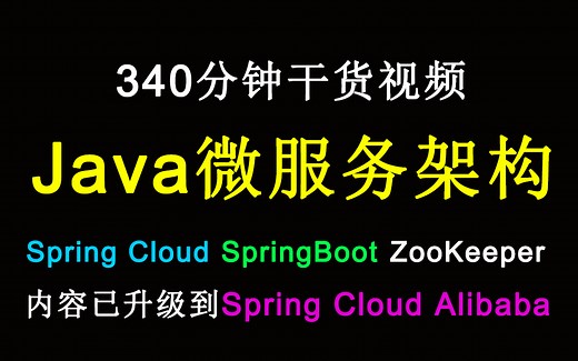 Java微服务架构课程全套视频教程（340分钟干货讲解）