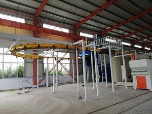 [Hot Item] Hongyuan Semi-Auto Powder Coating Plant with Powder Coating Spray Booth