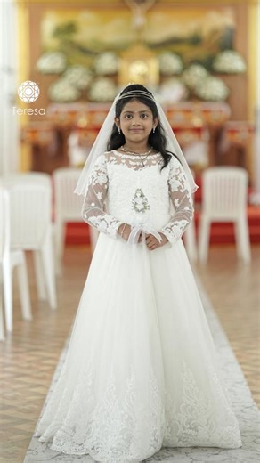 Her first Holy Communion is a milestone of love, prayer, and blessings. This dress, crafted with care and adorned with grace, makes the occasion even more divine 🌸✨ A symbol of purity, beauty, and cherished beginnings💫 [ Teresa Designers, Holy Communion, Communion Dress, White Dress, Elegant Dress, Pure Elegance, Innocence, Faith, Grace, Blessed Day, Sacred Moment, Timeless Dress, Cherished Memories, Little Girl Dress, Special Occasion, Elegant Outfit, Divine Dress, Milestone Celebration, Firs