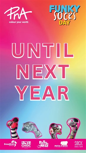 🧦✨ PNA Funky Socks Day will be back in 2026 — bigger, brighter, and even funkier! Who’s joining us next year? Drop a 🧦 in the comments! 👇 #WeGotFunky #RockYourFunkySocks #FunkySocksDay2025 #PNAFunkySocks #FunkySocksDay | PNA - Colour your World