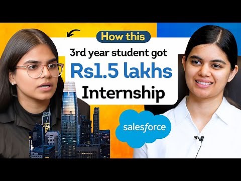 How this student cracked Internship at Salesforce ? Interview lessons with Shradha Khapra Ma'am