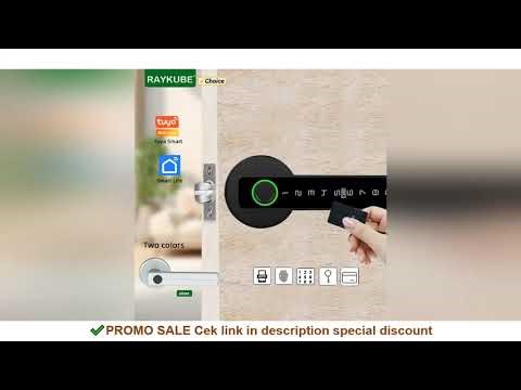 RAYKUBE M5 Tuya BLE Smart Fingerprint Door Lock Digital Electronic Lock with Password/Key/IC Card/ S