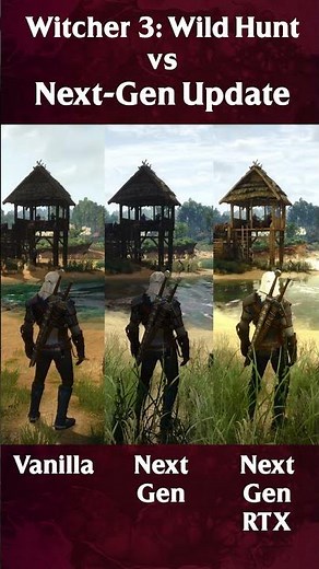 Witcher 3 vs Next Gen RTX ON/OFF #shorts