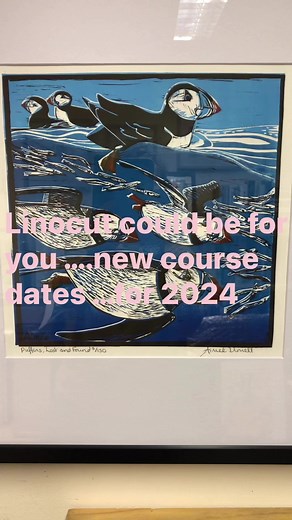 LINOCUT COURSES available at our Lymington studio. Full tuition, all materials and tools provided…make 2024 a creative year. £70 per person 10am to 4pm day courses. To book email aimeegrug@hotmail.co.uk Dates available- Thursday December 14, January 11, Sunday January 28, Thursday February 22, Monday March 18. Gift vouchers available. #newforestartist #newforestcourses #lymington #linocut #linocutartist #linocutcourse | Aimee The Artist & Printmaker