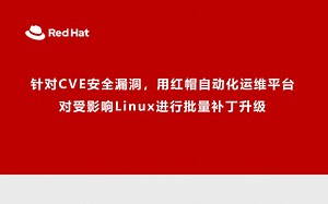 针对CVE安全漏洞，用红帽自动化运维平台对受影响Linux进行批量补丁升级