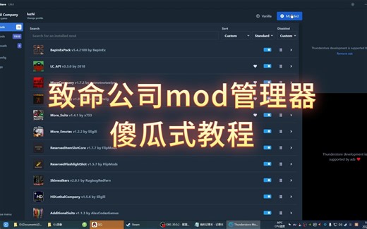 致命公司mod管理器傻瓜式教程