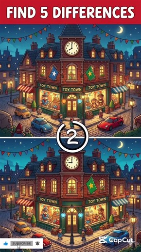 Toy Store Challenge: Find 5 Differences! #spotthedifference #gaming #puzzle