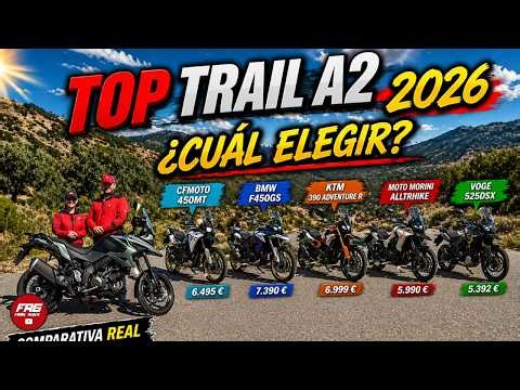 TOP 5 MEJORES TRAIL de 500cc A2 2026 🏍️ ¿Cuál es la mejor para offroad y asfalto? / TOP 5 TRAIL A2