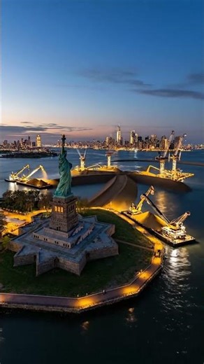 Watching Time Pass: Statue of Liberty & Palm Island 4K Timelapse