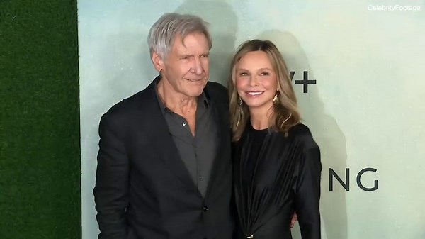 Harrison Ford and wife cuddle up at Shrinking season two premiere
