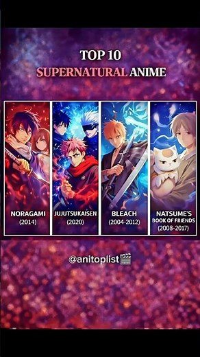 Top 10 Supernatural Anime You Must Watch! 👻✨ #AnimeShorts
