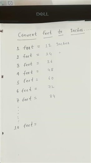 convert feet to Inches.....