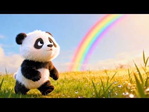 The Baby Panda Tried to Catch the Rainbow… What Landed on His Nose Was Magic