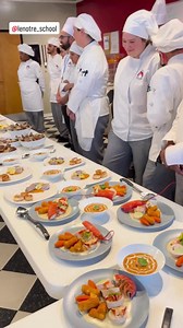 Student life at CULINARY INSTITUTE LENOTRE is full of learning, opportunities for friendship, growth, and training taste buds! CIL students learn about different tastes and flavors from all around the world, and they learn how to identify and produce these flavors. Here, our students are shown taking part in their weekly presentations, explaining which techniques, ingredients, and flavors they used, and training their taste buds in the process. After the presentation, the students sit and share 