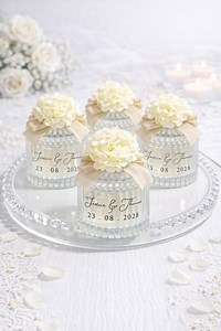 Personalized Wedding Candle Favor, Bridal Shower Gift, Custom Name Date Mika - Etsy