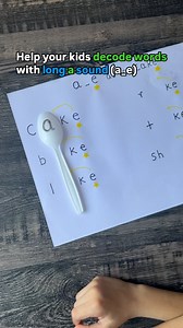 Arwa Saif | Screen - Free Activities on Instagram: "e at the end makes the vowel say its name . For example- a in cake doesn’t say the short sound /a/ instead it says the long sound which is a . SAVE and SHARE this spelling tip #scienceofreading #learningtoread"