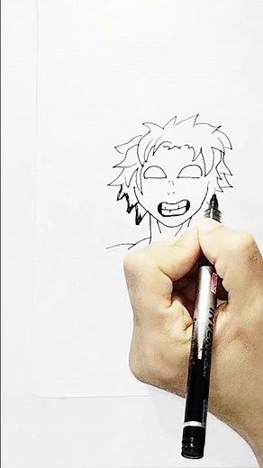 draw anime character -angry look#animeart #art