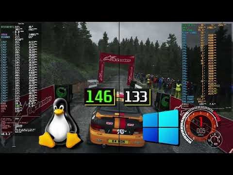 Linux vs Windows Benchmark DiRT Rally