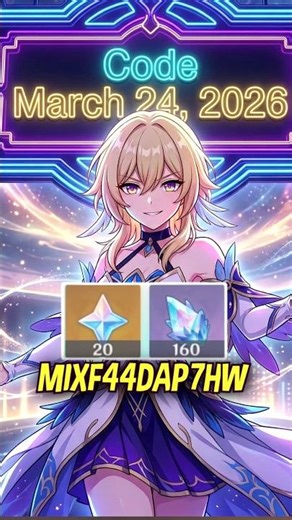 CODIGO DE 20 PROTOGEMAS 🎁 24 MARZO 2026 #shorts #genshinimpact RELAJATETERA Luna V LUMINE DOTTORE