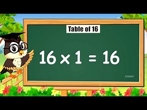 Table of 16 | Rhythmic Table of Sixteen | Learn Multiplication Table of 16 x 1 = 16 | kidstartv